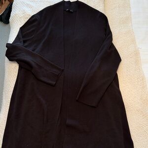 Eileen Fisher Elegant Brown Open Front Cardigan